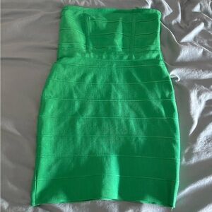 Green bandage dress